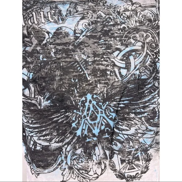 Archaic by Affliction Women's T-shirt Perception Biker Tattoo - Picture 4 of 5